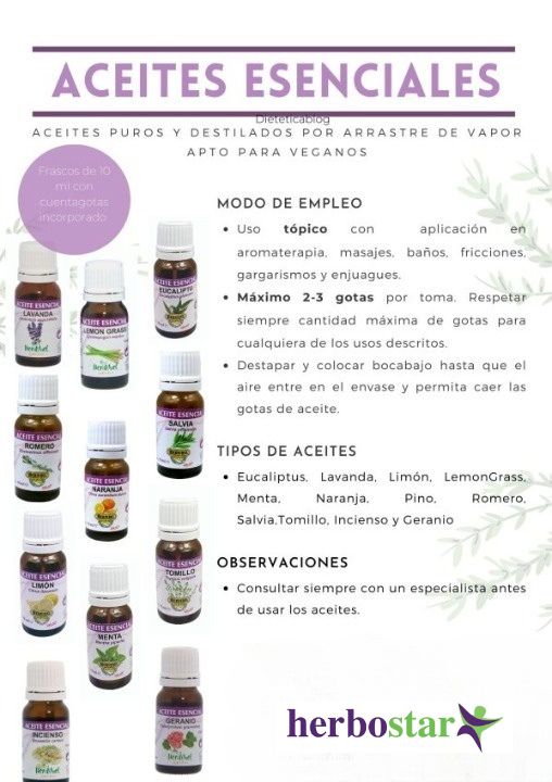 Aceites Esenciales Puros de 10 ml