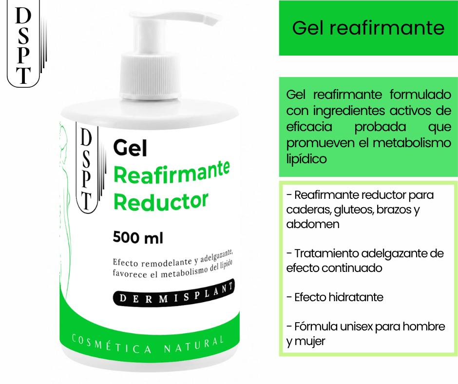 GEL REAFIRMANTE REDUCTOR MENTA | DERMISPLANT | EFECTO REMODELANTE Y ADELGAZANTE | FAVORECE EL METABOLISMO DEL LÍPIDO