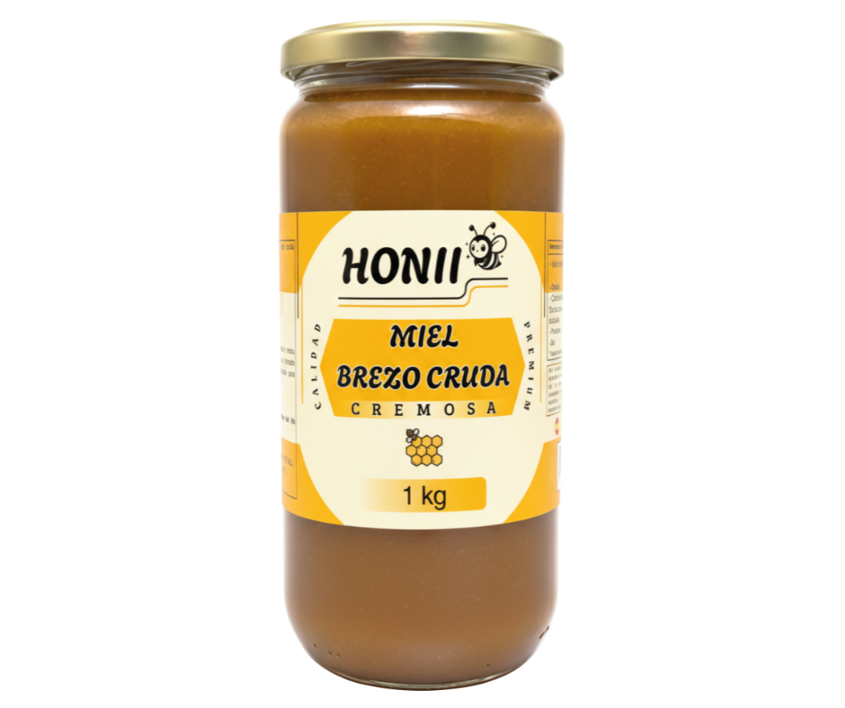 Miel de Brezo Cruda Cremosa 1000 grs HONII